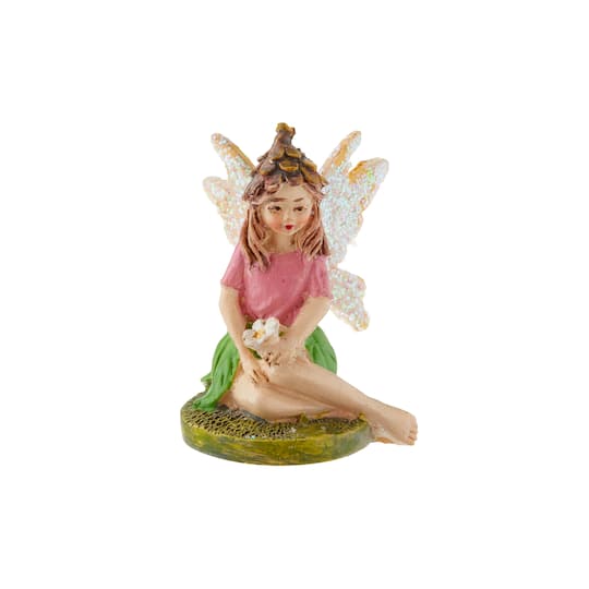 12 Pack: Mini Pixie Sitting with Flower by Make Market&#xAE;